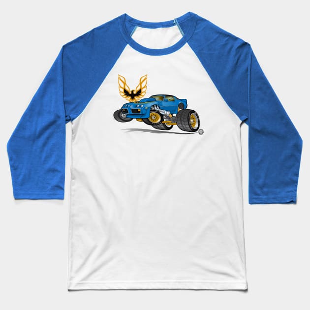 79 Trans Am Shaker Baseball T-Shirt by Goin Ape Studios